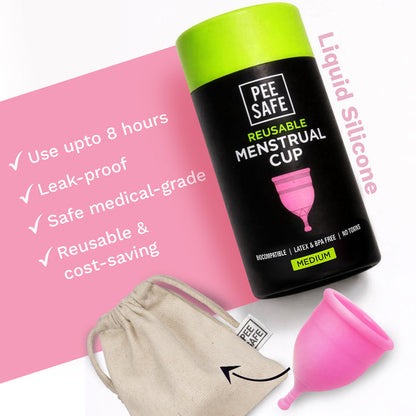 Pee Safe Menstrual Cups - Medium (Pack of 2)