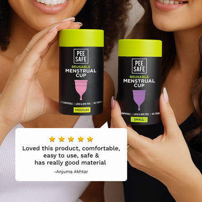 Pee Safe Menstrual Cups - Medium (Pack of 2)