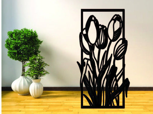 Metal Decorative Wall Art - Tulips/DD