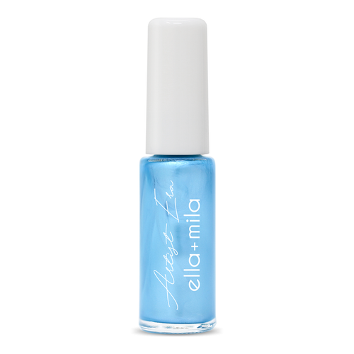 Metallic Muse metallic light blue nail art liner polish with fine brush – ella+mila Artist Era