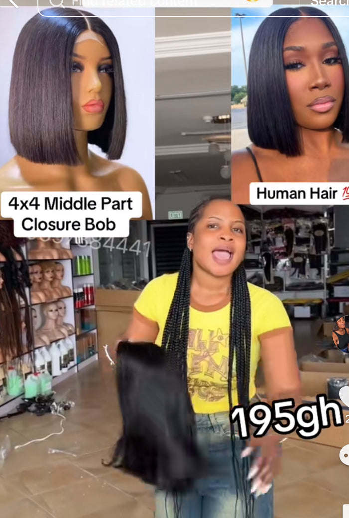 Middle Part Closure Bob