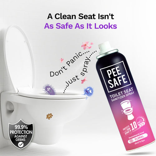 Pee Safe Mini Toilet Seat Sanitizer Spray (Floral) - 25 ML