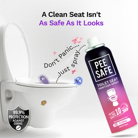 Pee Safe Mini Toilet Seat Sanitizer Spray (Floral) - 25 ML