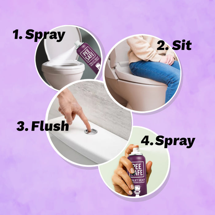 Pee Safe Mini Toilet Seat Sanitizer Spray (Floral) - 25 ML