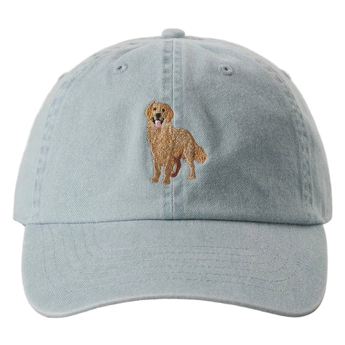 Mint Golden Retriever Embroidered Baseball Cap - Main View - Fashion City