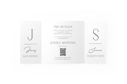 Modern Script Gate Fold Invitation