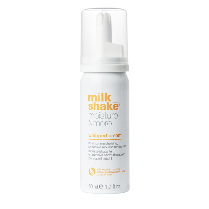 milk_shake whipped cream mousse bottle on a white background