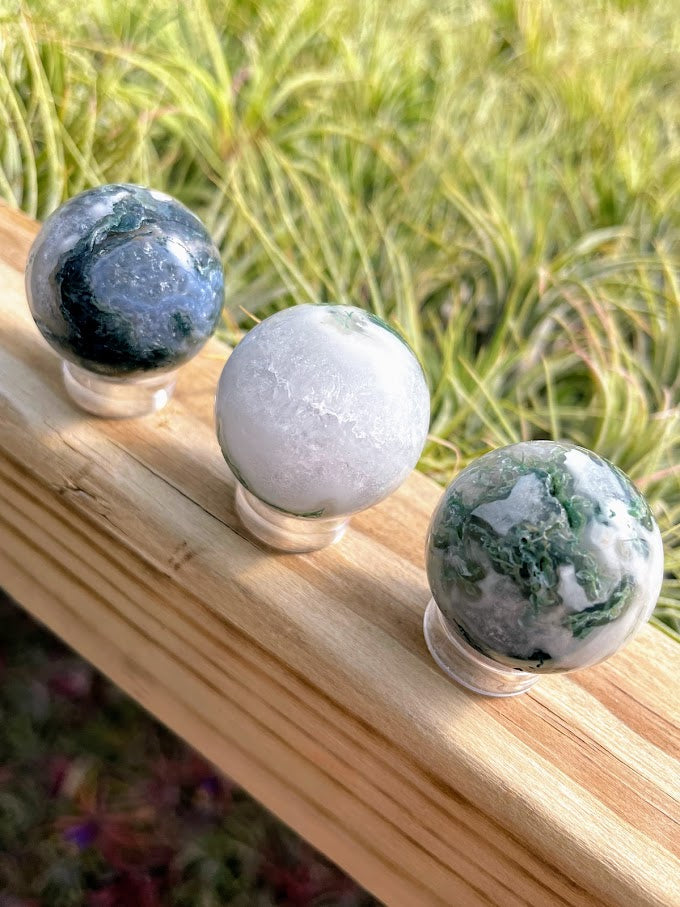 Moss Agate Mini Sphere