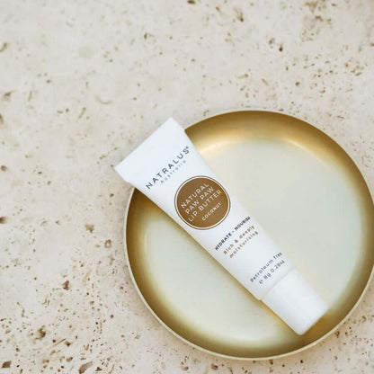 Natralus Natural Paw Paw Lip Butter Coconut – Australian natural lip balm with organic paw paw, shea butter and vitamin E for nourishing hydration and shine.