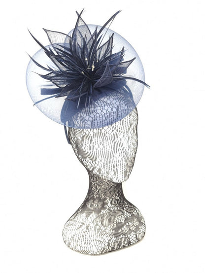 Navy Floral Halo Fascinator - Franklins