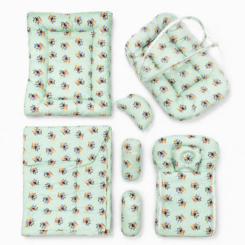 Newborn Bedding Set - 8 Pieces - Paw - Green