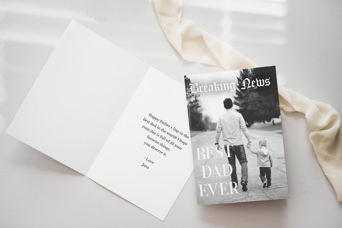 NEWS Father's Day 5x7 Folding Card