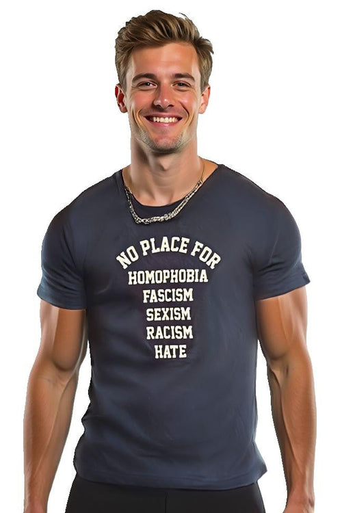 Jack Adams No Place For... T-Shirt in black -  men's sexy, premium, functional underwear, jockstraps, thongs and t-shirts.