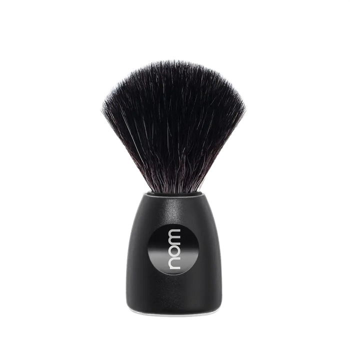 NOM Shaving Brush, Black Fibre, Plastic Black - BUYBARBER.COM