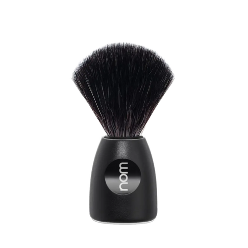 NOM Shaving Brush, Black Fibre, Plastic Black - BUYBARBER.COM