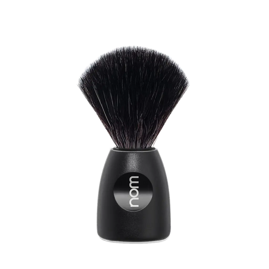 NOM Shaving Brush, Black Fibre, Plastic Black - BUYBARBER.COM
