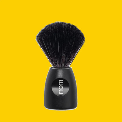 NOM Shaving Brush, Black Fibre, Plastic Black - BUYBARBER.COM