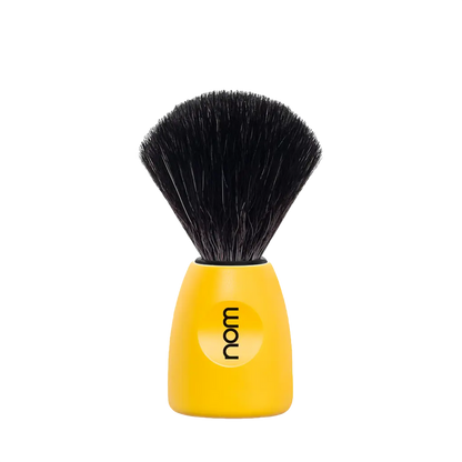 NOM Shaving Brush, Black Fibre, Plastic Lemon - BUYBARBER.COM