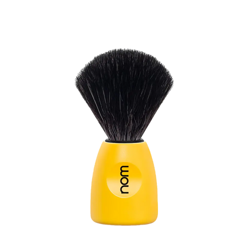 NOM Shaving Brush, Black Fibre, Plastic Lemon - BUYBARBER.COM