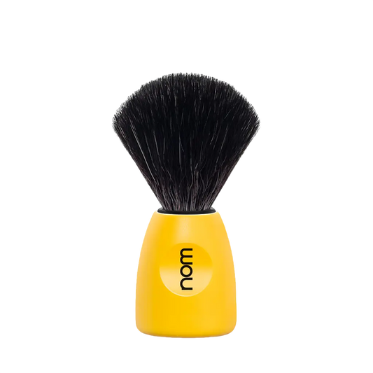 NOM Shaving Brush, Black Fibre, Plastic Lemon - BUYBARBER.COM