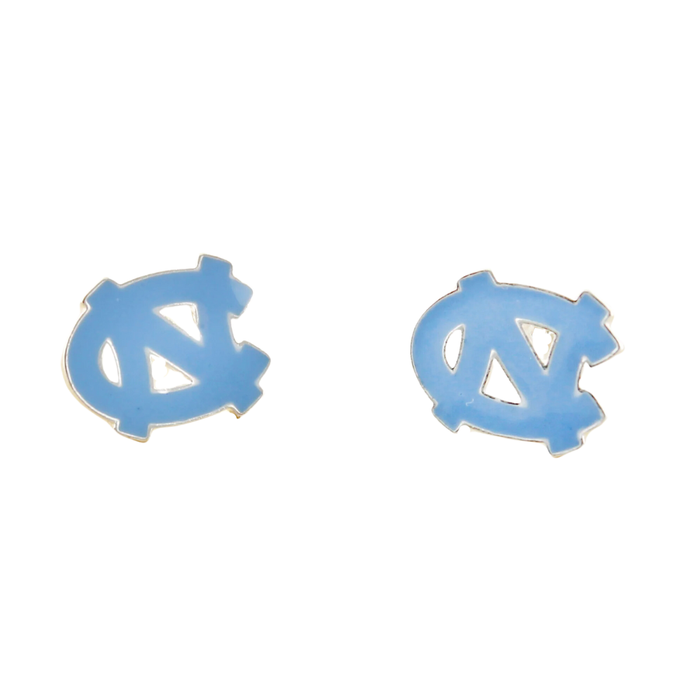 North Carolina Enamel Logo Stud Earrings - Main View - Seasons Jewelry