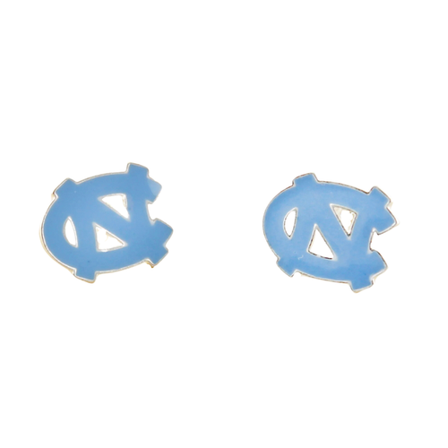 North Carolina Enamel Logo Stud Earrings - Main View - Seasons Jewelry