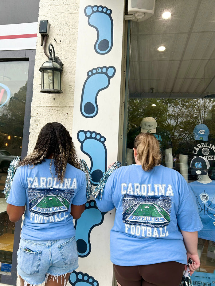 North Carolina Football Kenan Stadium T-Shirt by Comfort Wash - Lifestyle View - Comfort Wash