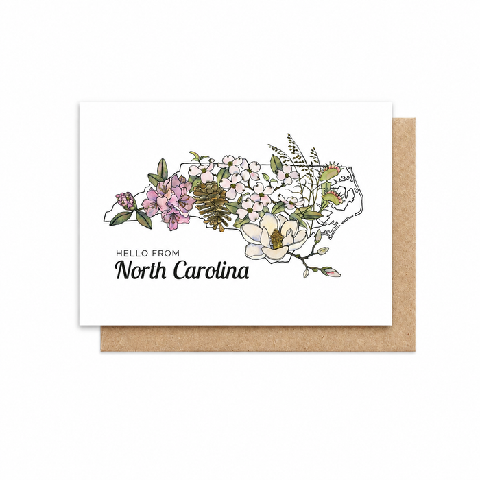 North Carolina Native Plants Notecard - Main View - Papermill Creative