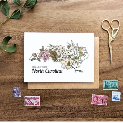 North Carolina Native Plants Notecard - Detail View - Papermill Creative