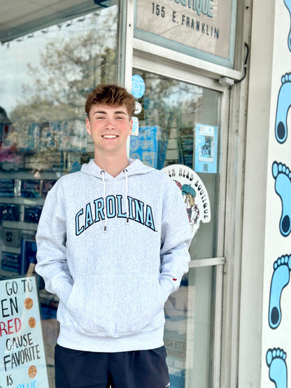 North Carolina Tar Heels Heavyweight Hoodie with Felt Letters - Detail View - League