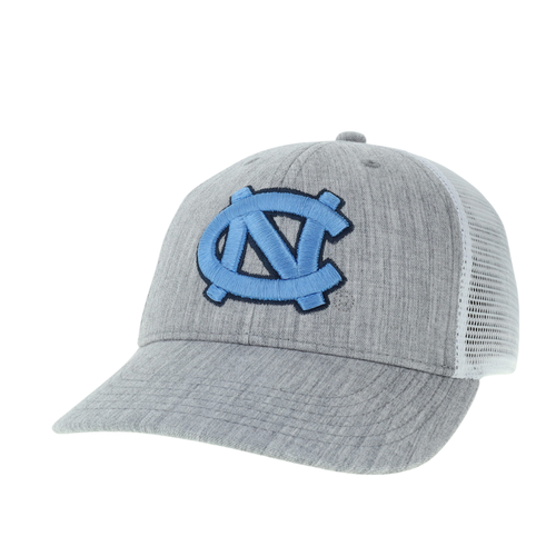 North Carolina Tar Heels Kid's MPS Grey Trucker Hat - Main View - Legacy