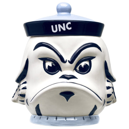 North Carolina Tar Heels Mascot Rameses Ceramic Cookie Jar with Lid - Main View - Neil Enterprises