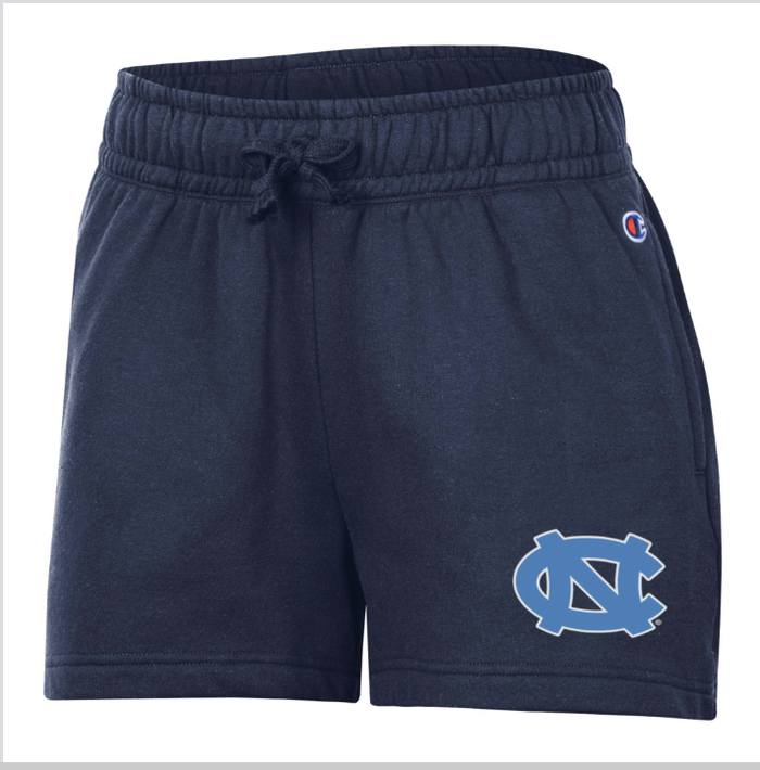North Carolina Tar Heels Women's Sweatshorts in Navy - Main View - Champion