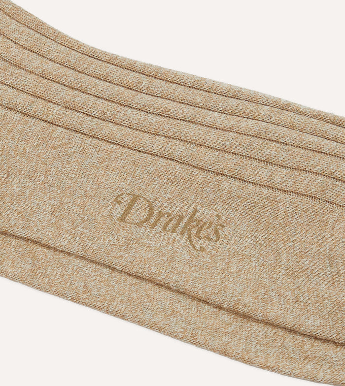Oatmeal Cotton Mid-Calf Socks