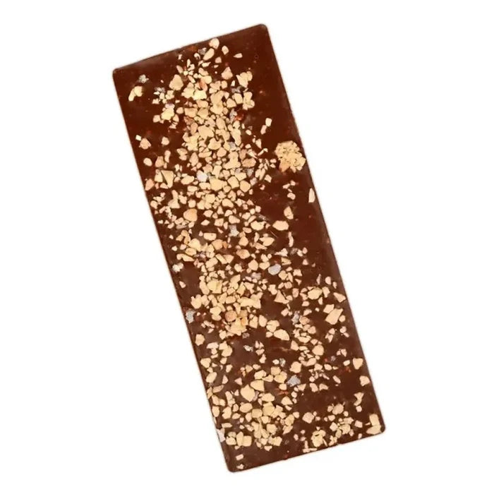ØKOLADEN - ØKOLOGISK MÆLKECHOKOLADE - FRANSK NOUGAT - 75 g.
