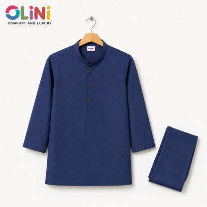 OLINI - All Season - Wash N Wear - Kurta Shalwar - Navy - NUJ