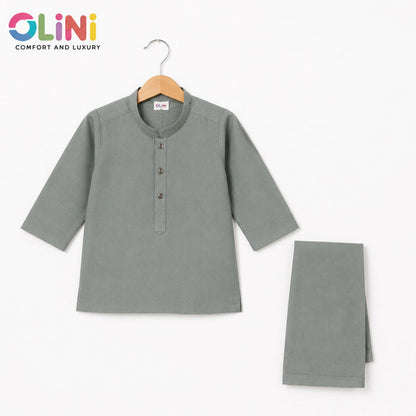 OLINI - All Season - Wash N Wear - Kurta Shalwar - Silver Grey - YAM