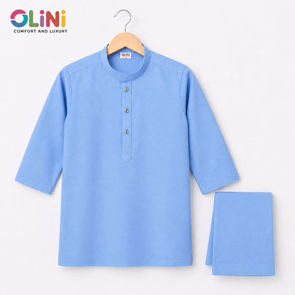 OLINI - All Season - Wash N Wear - Kurta Shalwar - Sky Blue - YAM