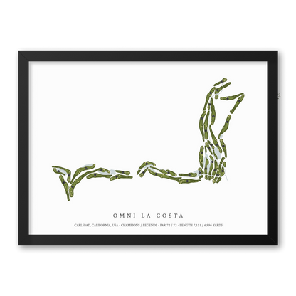 Omni La Costa Resort & Spa | Golf Course Print | Black Frame