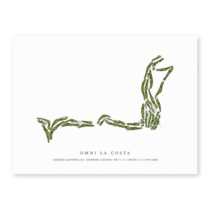 Omni La Costa Resort & Spa | Golf Course Print | Unframed