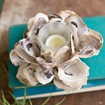 Oyster Flower Votive Candle