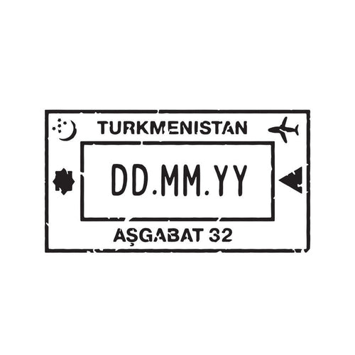 Passport Stamp Decal - Turkmenistan Conquest Maps LLC