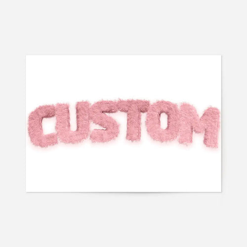 Pastel Pink Fur Style Personalised Name Print