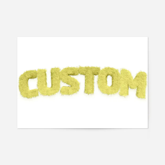 Pastel Yellow Fur Style Personalised Name Print
