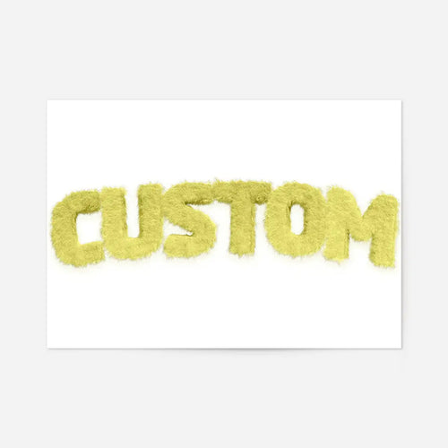 Pastel Yellow Fur Style Personalised Name Print