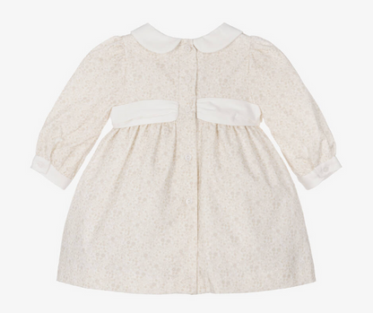 PATACHOU Baby Girls Beige Cotton Floral Dress