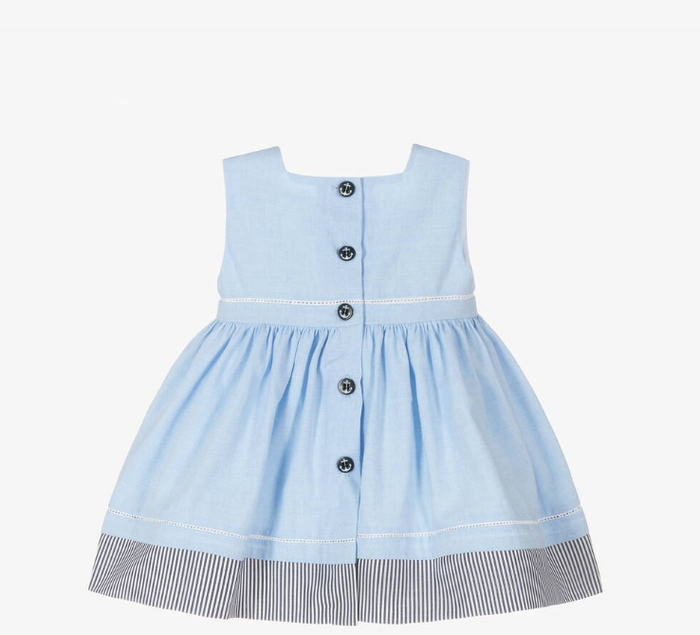 PATACHOU Baby Girls Blue Cotton Dress