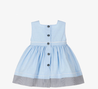 PATACHOU Baby Girls Blue Cotton Dress