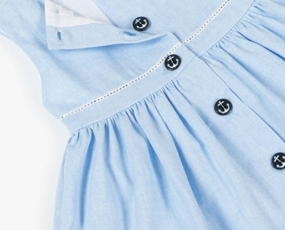 PATACHOU Baby Girls Blue Cotton Dress