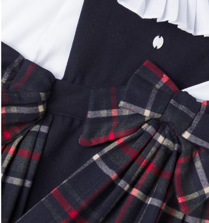 PATACHOU Baby tartan cotton-blend dress